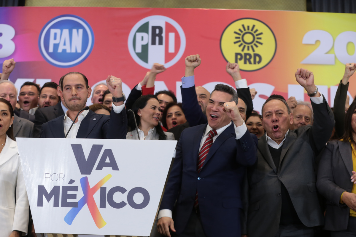 PRI PAN y PRD crean el Frente Amplio por México para elegir al